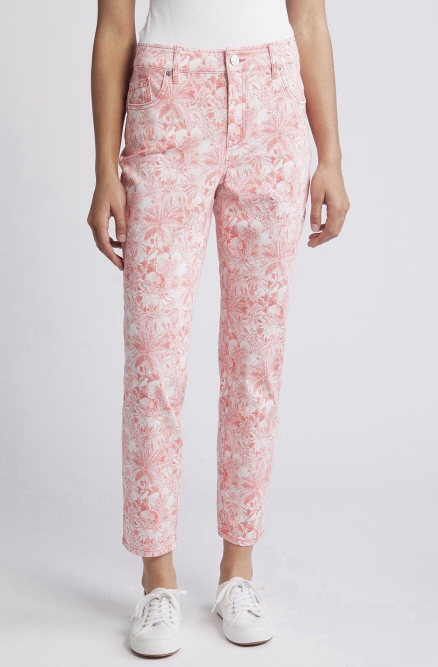 Tommy Bahama Boracay Beach High Rise Ankle Jeans in Paradise Pink - Size 10